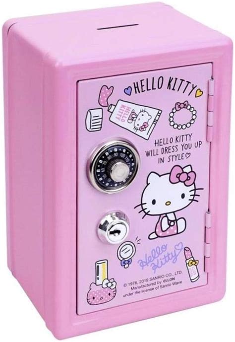 hello kitty metal box money|Amazon.com: Kawaii Kitty Cat Metal Safe Bank Coin .